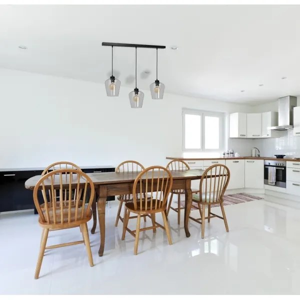 Lustră pe cablu SANTIAGO 3xE27/60W/230V transparent