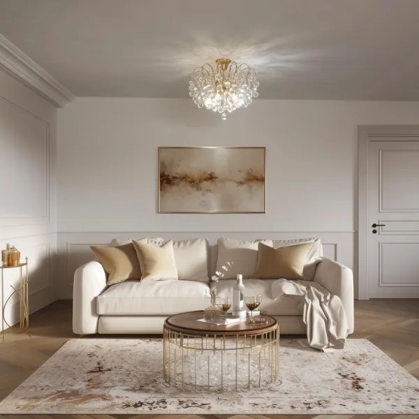 Lustră de cristal aplicată Brilagi CRYSTAL 6xE14/60W/230V auriu