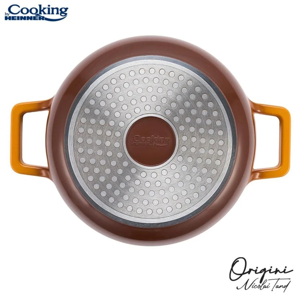 Cratita Aluminiu Turnat + Capac 20x10 Cm, 2.4l, Nicolai Tand, Origini, Cooking By Heinner HR-BJK-C20