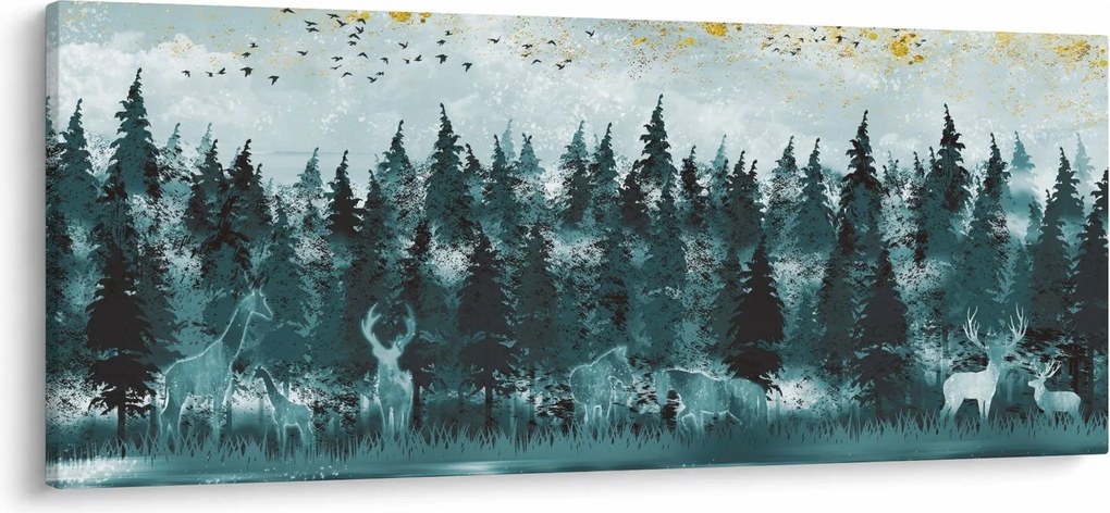 Tablou - Animale din pădure (120x50 cm)