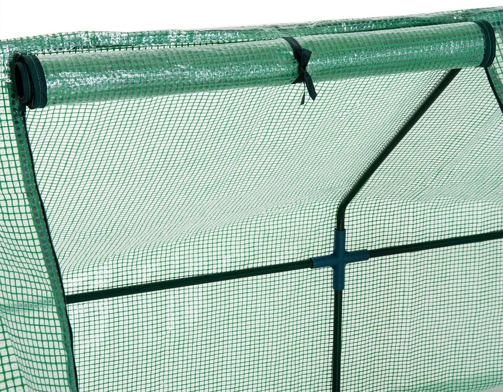 Outsunny sera gradina cu prelata, 270x90x90cm, verde | Aosom Romania