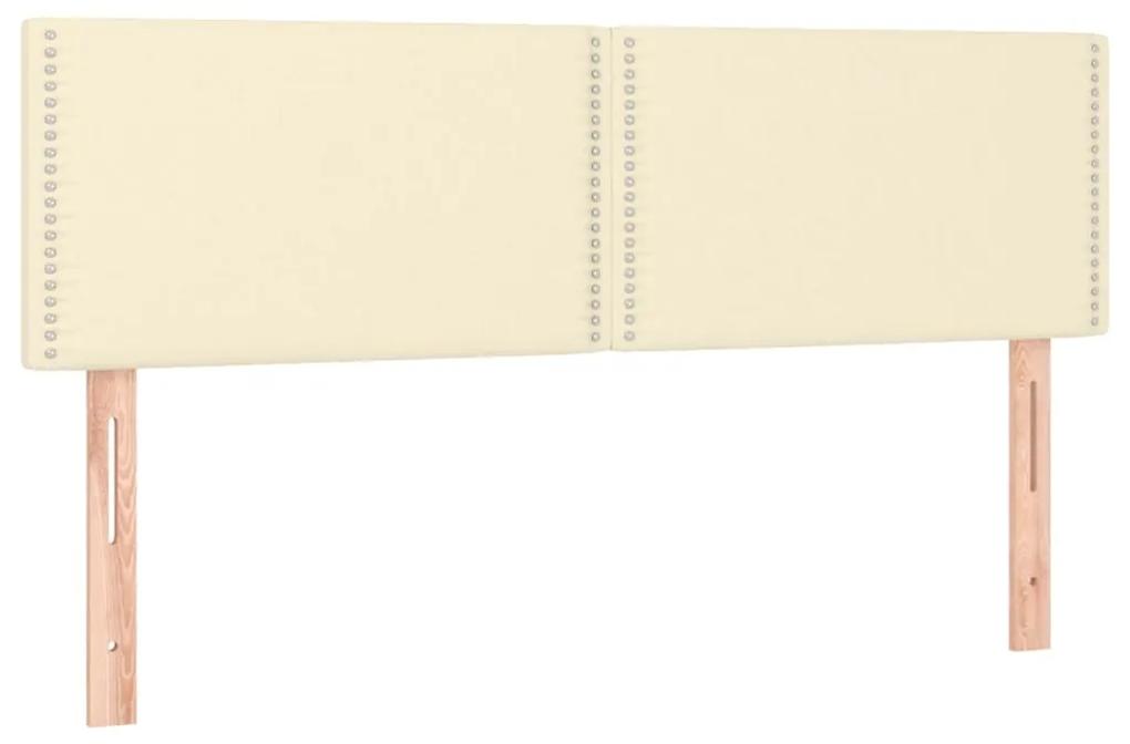 Tablii de pat, 2 buc., crem, 72x5x78 88 cm, piele ecologica 2, Crem, 144 x 5 x 78 88 cm