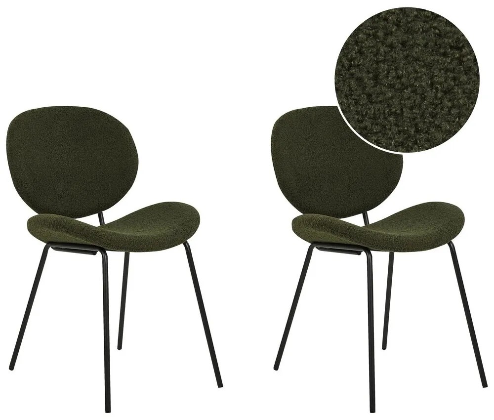 Set 2 buc scaune de sufragerie Luaza (verde). 1081044