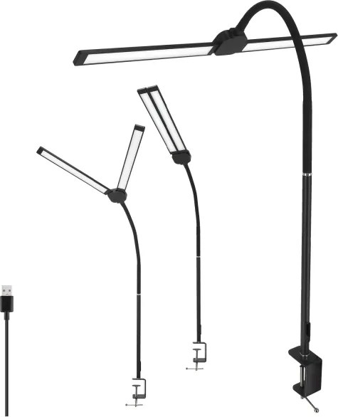 Brilagi - Lampă de birou LED reglabilă USB VARIO LED/14W/5V 3000-6000K neagră