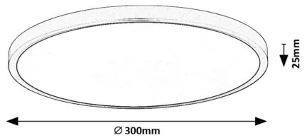 Plafonieră LED Rabalux 71073 PAULOS LED/24W/230V 4000K d. 30 cm alb