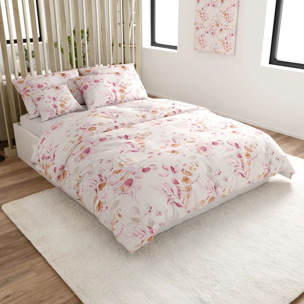 Lenjerie de pat din microfibra FLORANY albă Dimensiune lenjerie de pat: 2 buc 70 x 90 cm | 200 x 220 cm