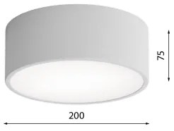 Plafonieră cu senzor CLEO 1xE27/40W/230V d. 20 cm gri