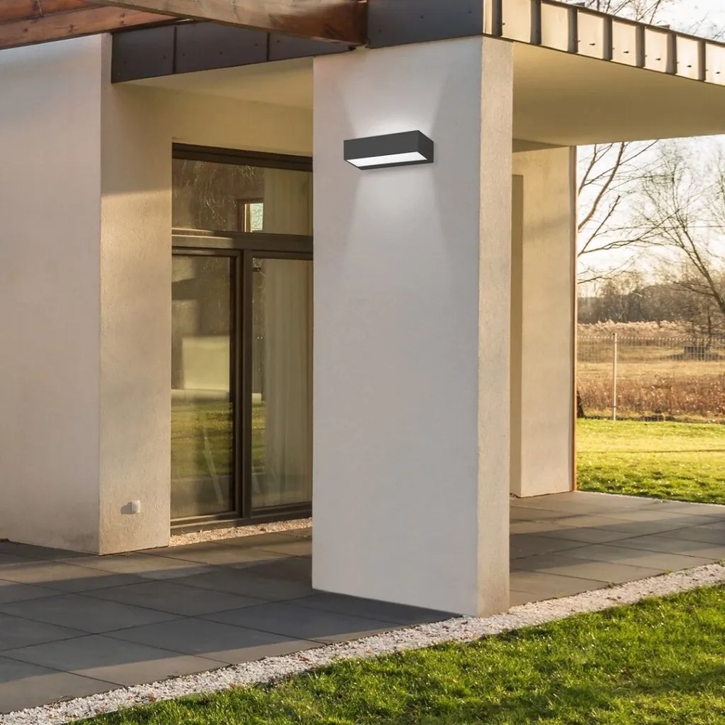 Aplica LED de perete pentru iluminat exterior IP65 Halden negru, alb