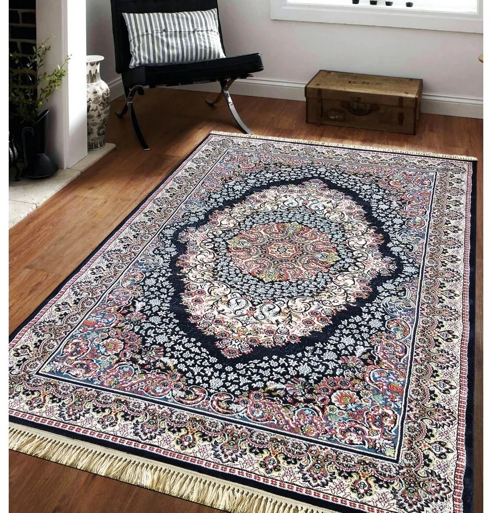 Covor vintage de lux albastru-roșu Lăţime: 150 cm | Lungime: 230 cm