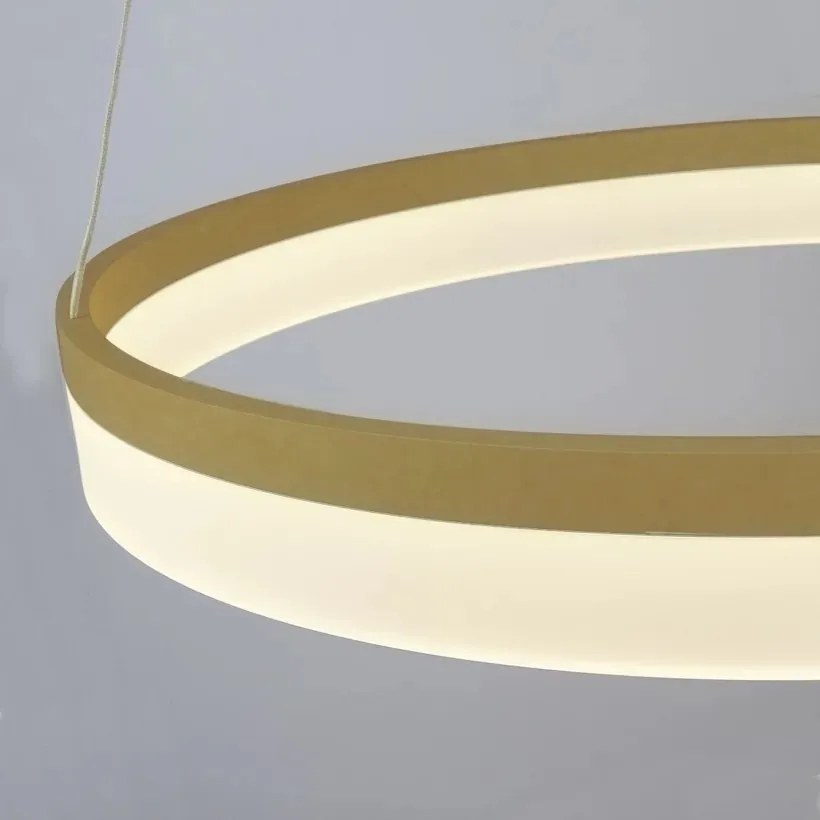 Lustra LED circulara suspendata Ara 60cm, Gold
