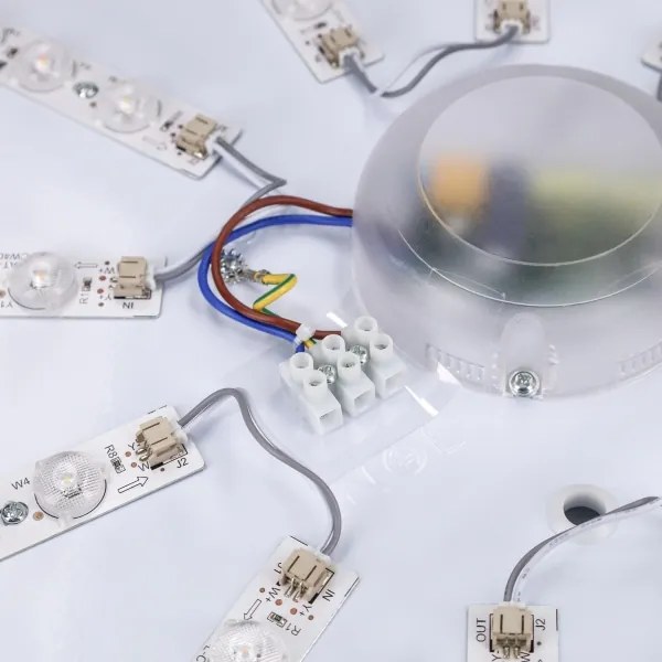 Brilagi - Corp de iluminat LED dimabil ALSON LED/72W/230V 3000-6500K stejar Ø 78 cm + telecomandă