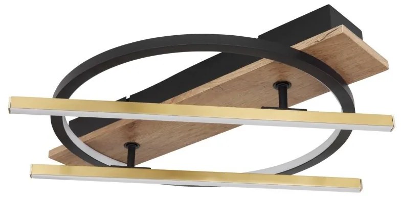 Plafoniera LED design indistrial Beatrix negru 70x60cm