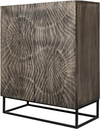 Dulap din lemn Scorpion 120cm Mango, gri