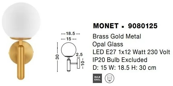 Aplica de perete design modern MONET