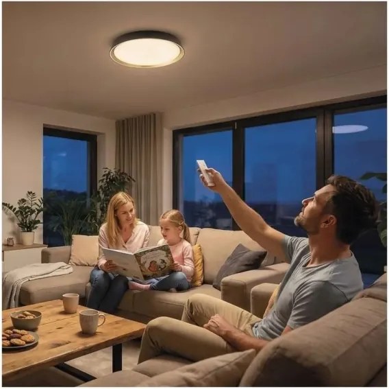 Plafonieră LED reglabilă ILVI LED/30W/230V 2700-6500K Ø 40 cm negru/alamă+telecomandă