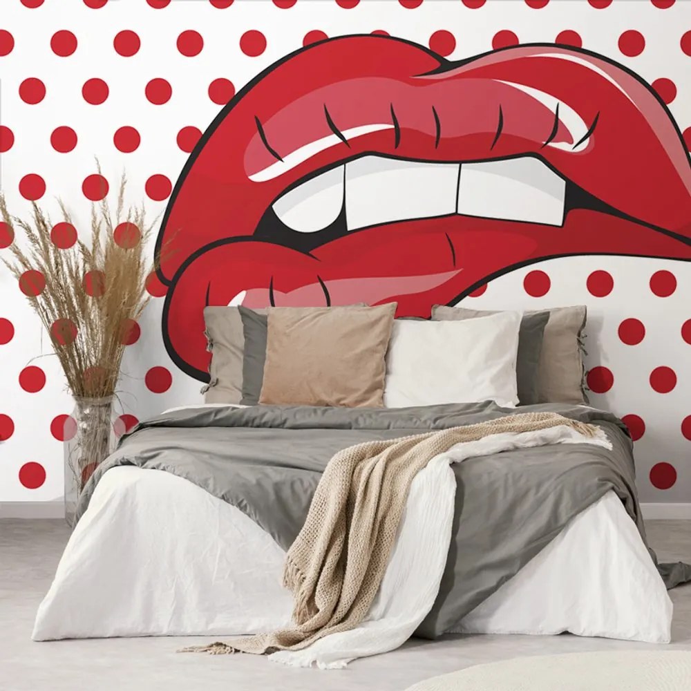 Tapet autoadeziv buze pop art