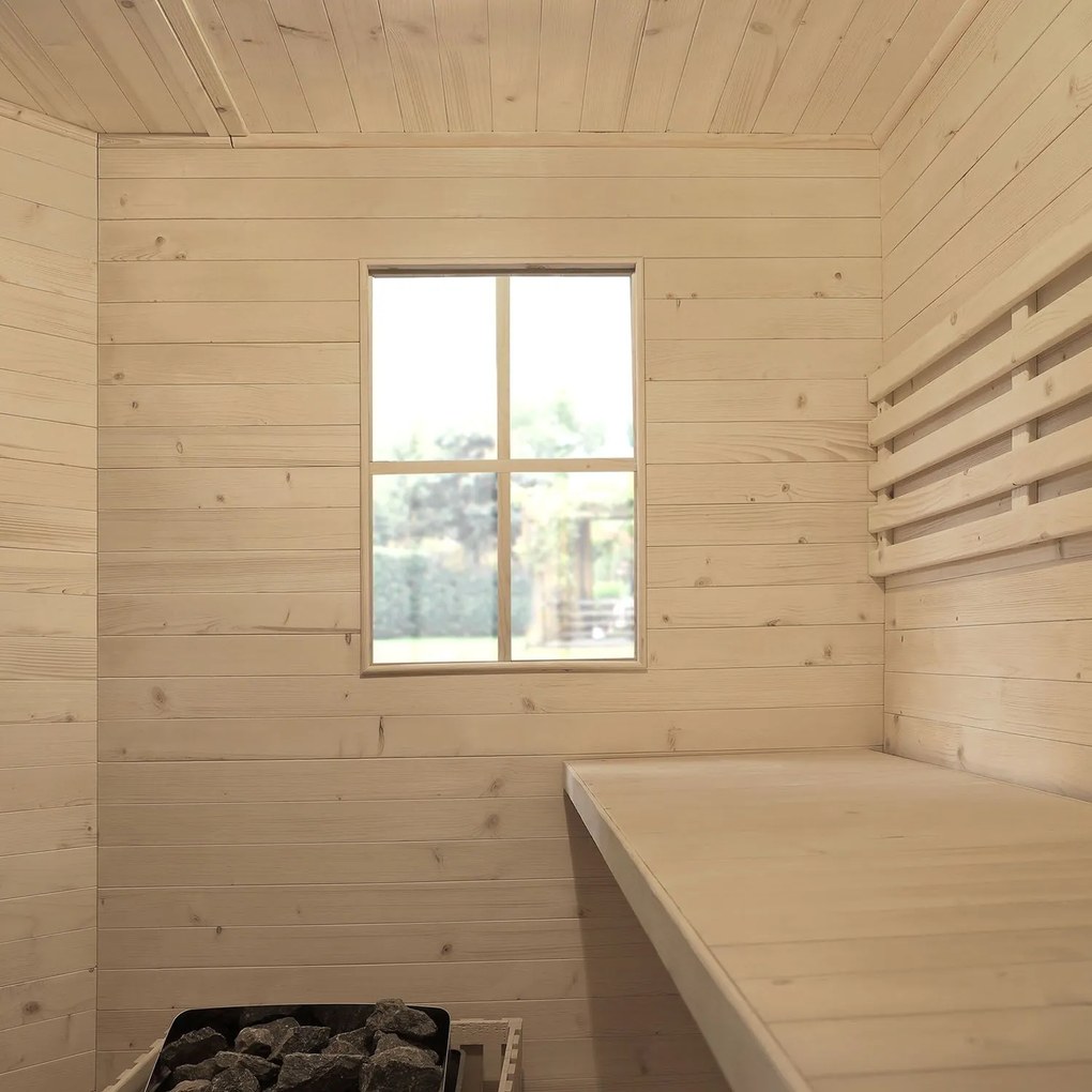 Vonkajšia sauna Eldur s 8 kW ohrievačom & príslušenstvom