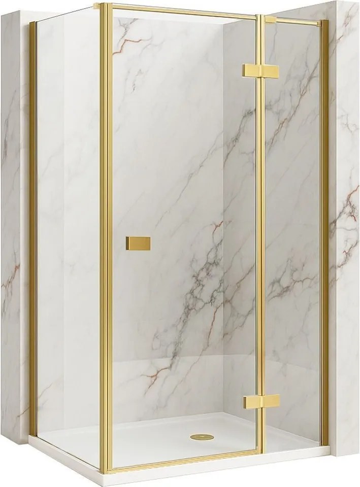 Cabina de dus Rea Atlas 100x80 Brush Gold