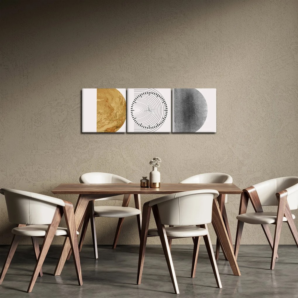 Tablou - Arcuri rustice N⁰3 (cu ceas) (90x30 cm)
