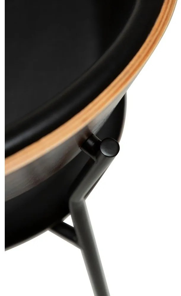 Scaun de sufragerie negru/în culoare naturală închisă cu cotiere Crib – DAN-FORM Denmark