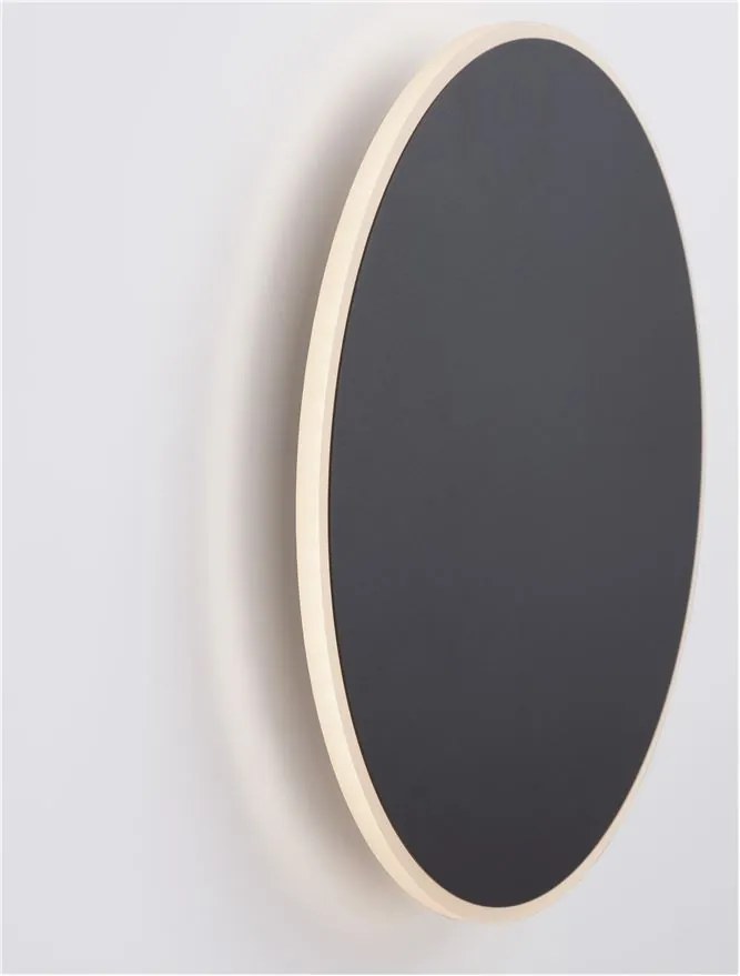 Aplica LED de perete design ambiental CYRCLE 30cm negru