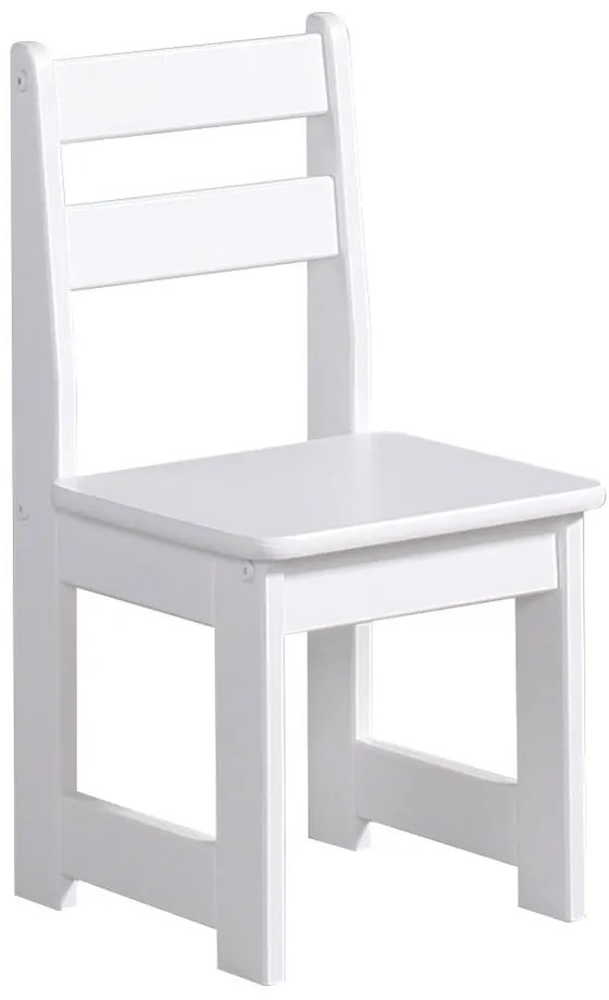 Scaun din lemn de pin pentru copii Pinio Baby, alb