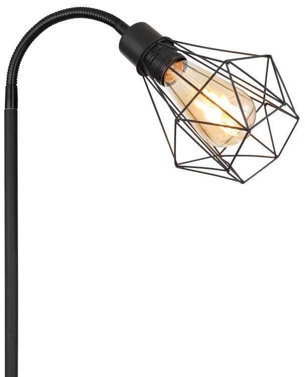 Lampadar, lampa de podea design modern Isabella negru mat