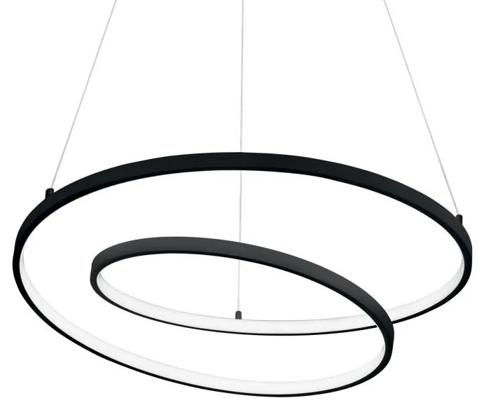 Lustra LED suspendata design modern circular OZ SP D80 ON-OFF NERO