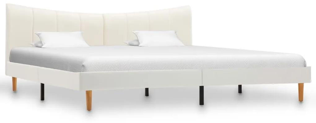 288513 vidaXL Cadru de pat, alb, 180 x 200 cm, piele ecologică