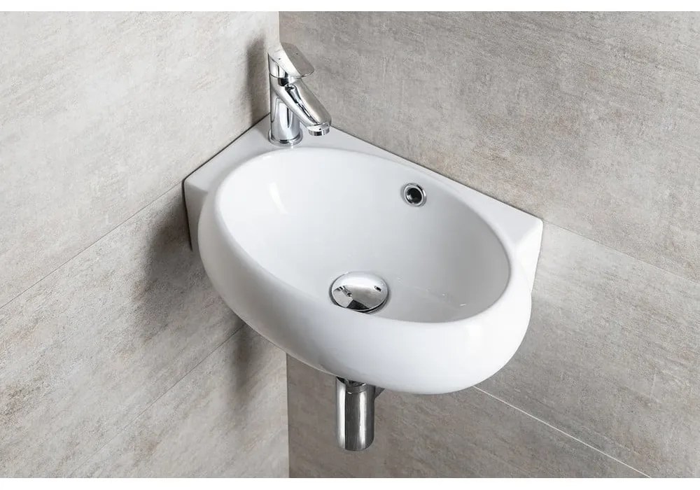 Chiuvetă mică pentru WC albă din ceramică 43x28,5 cm Ribera – Sapho