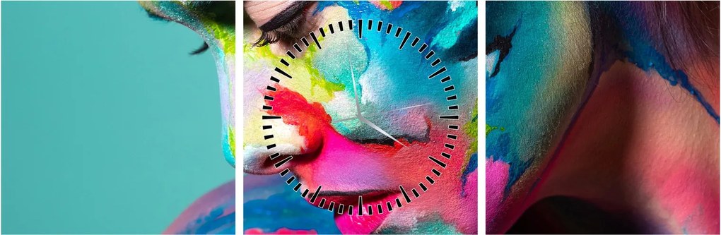 Tablou - Body art (cu ceas) (90x30 cm)