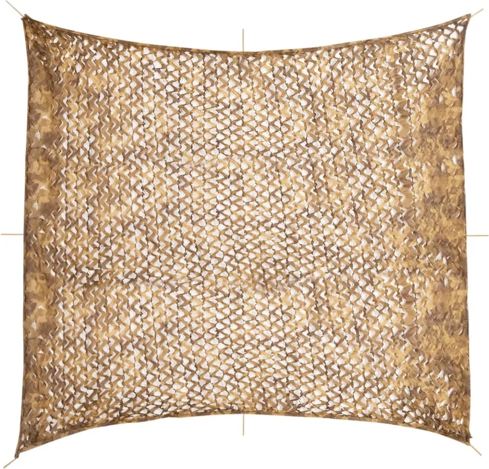 vidaXL Plasă de camuflaj cu geantă de depozitare, nisipiu, 521x493 cm