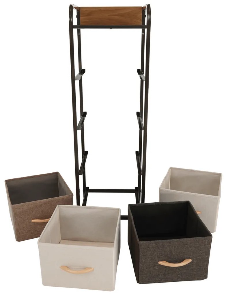 Comodă cu sertare din material textil HAZEL TIP 1,maro, L