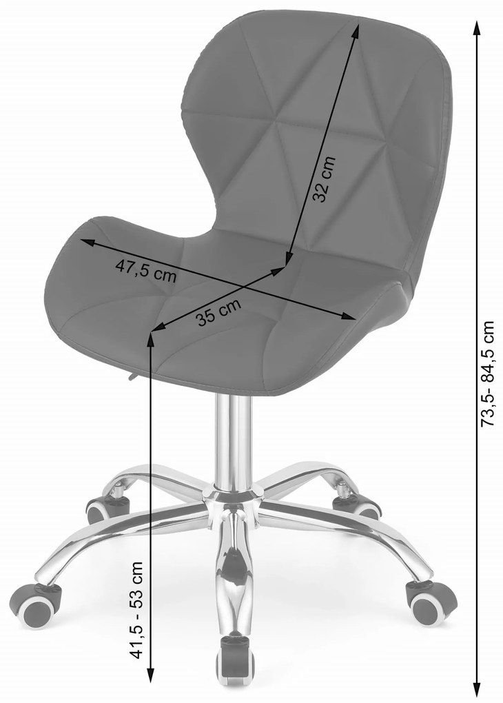 Scaun de birou roz AVOLA din piele ecologica