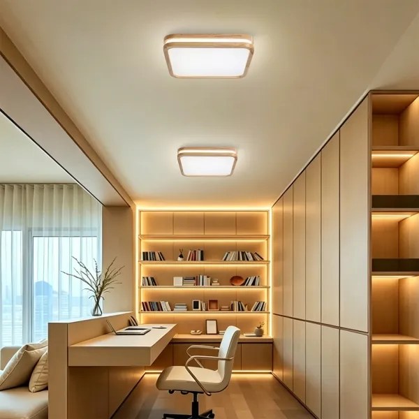 BRILAGI - Lampă LED dimabilă MOLINA SQUARE LED/48W/230V stejar 40x40 cm + telecomandă