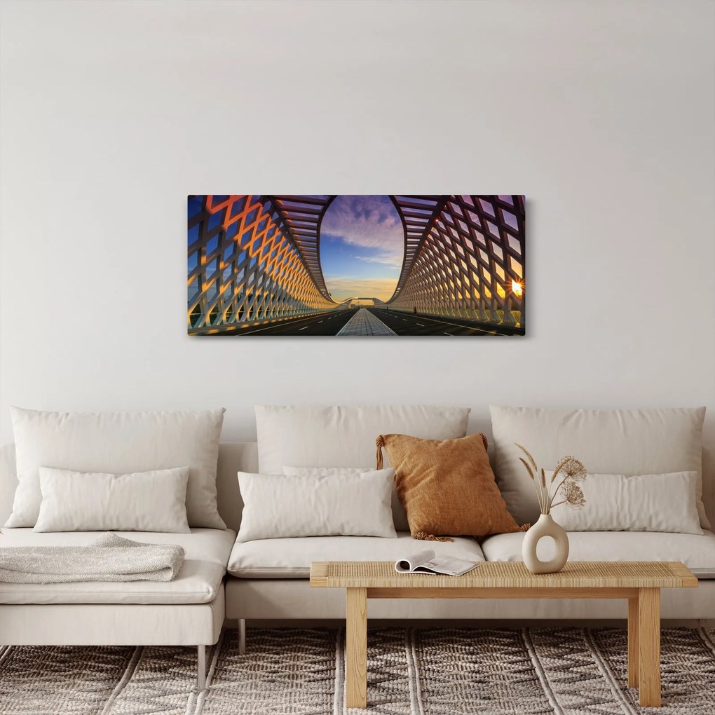 Tablou - Pod cu arhitectură modernă (120x50 cm)