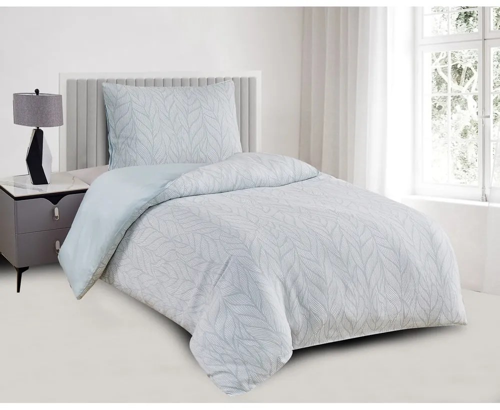 Lenjerie de pat verde din jacquard pentru pat de o persoană 140x200 cm Florida – My House