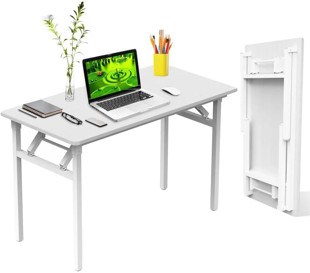Masa plianta cu blat din MDF melaminat HouseXL® Practic Table, Dimensiuni 80X40X75 cm, Pentru casa si picnic, Blat 18mm, Picioare emailate, Pliabila,