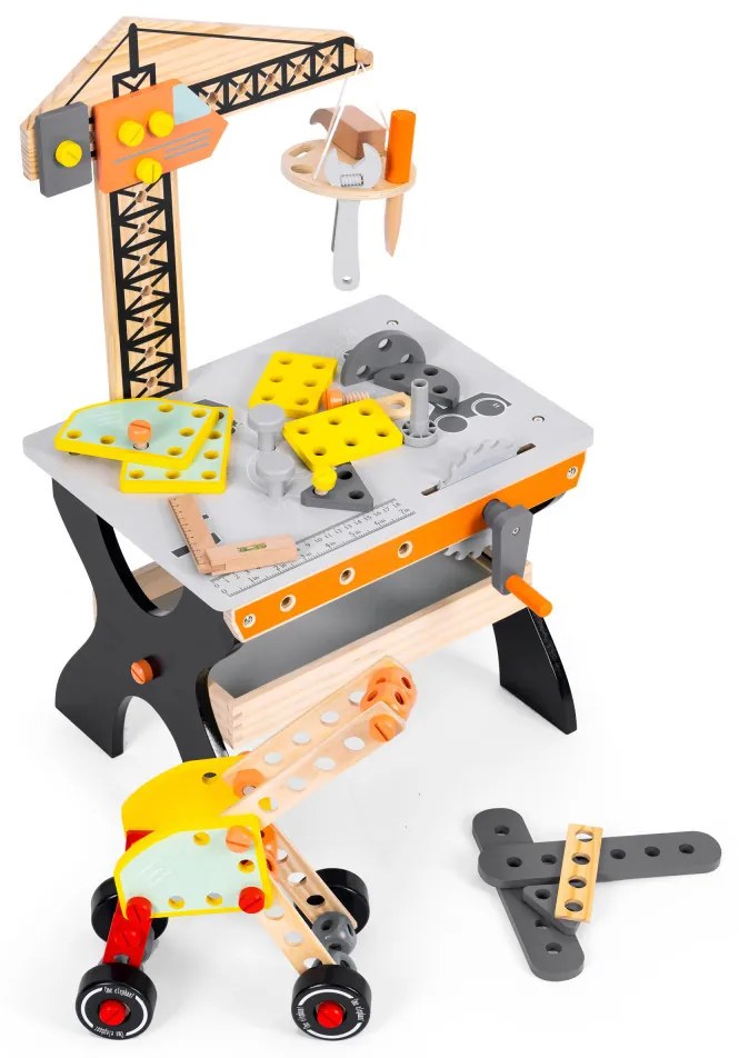 Masă de asamblare din lemn pentru copii, bancă do-it-yourself