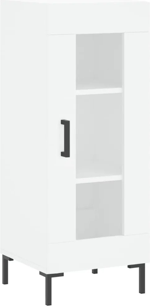 vidaXL Servantă, alb, 34,5x34x90 cm, lemn compozit