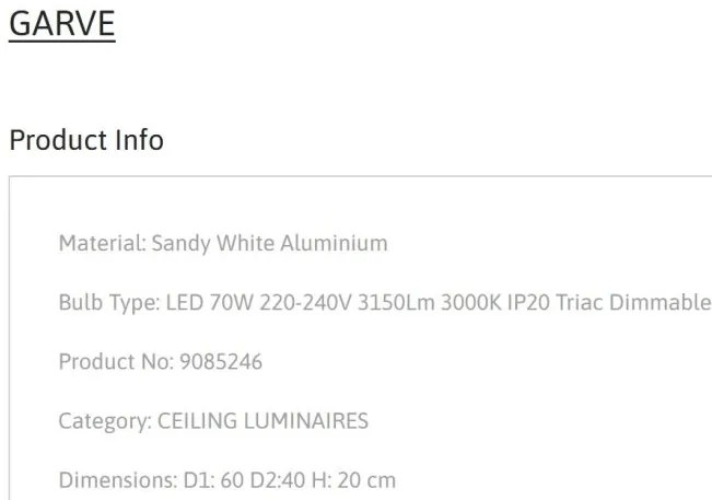 Lustra LED aplicata ajustabila GARVE alba 70W