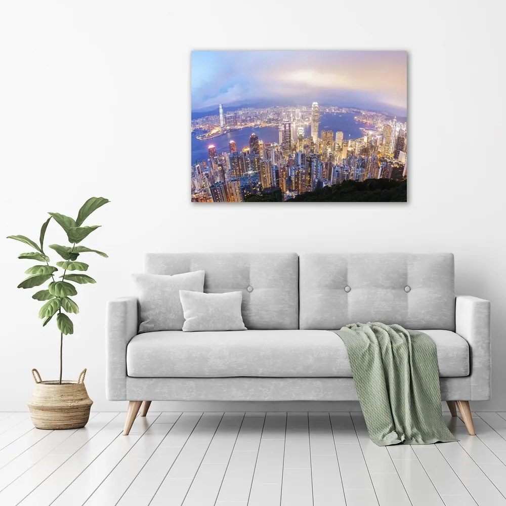 Tablou pe pânză canvas Hong kong panorama