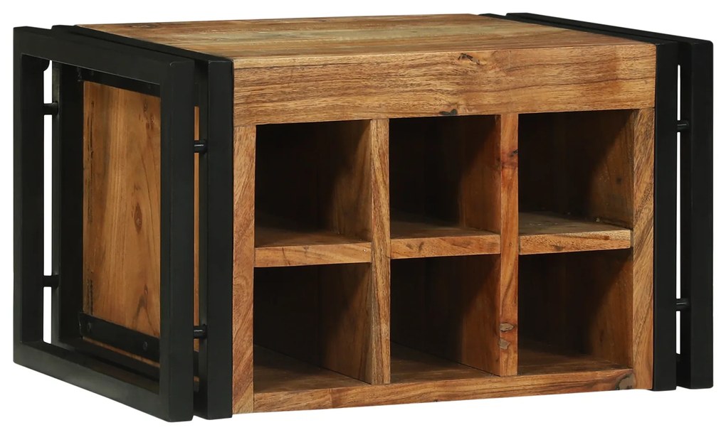 vidaXL raft pentru vin 46x35x27.5 cm Lemn Solid din Acacia