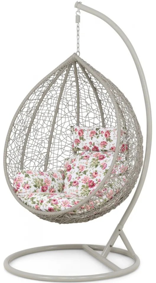 Leagan balansoar suspendat gradina Cocon BOWL L.103 x l 70 x H 122 gri