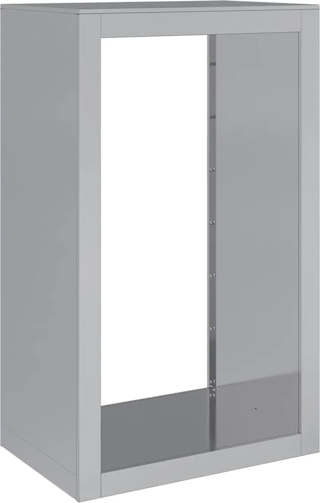 vidaXL Suport pentru lemne de foc, 60x40x100 cm, oțel inoxidabil