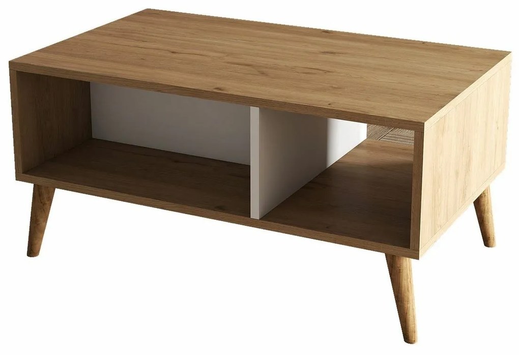 Măsuță de conferință Exxen Oak and White