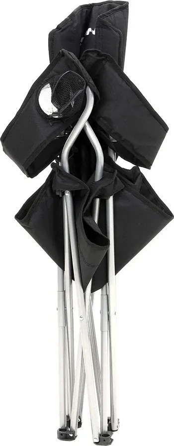 Scaune de camping NOMAD, set 2 buc., negru SongmicsHome