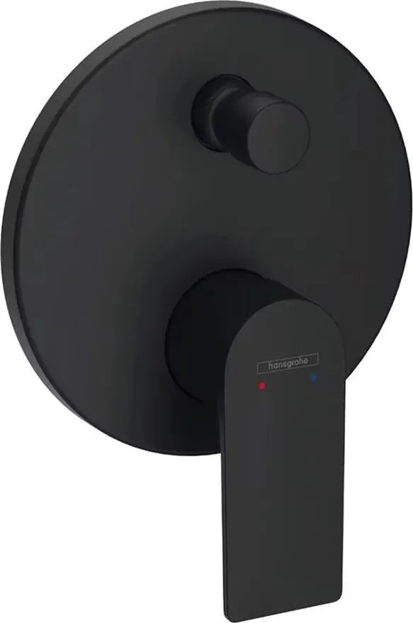 Baterie cada - dus incastrata Hansgrohe Rebris E negru mat