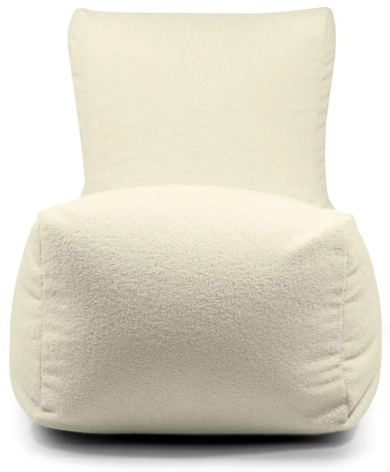 Fotoliu bean bag gri deschis cu tapițerie din țesătură bouclé Seat Lounge – SLOWDOWN