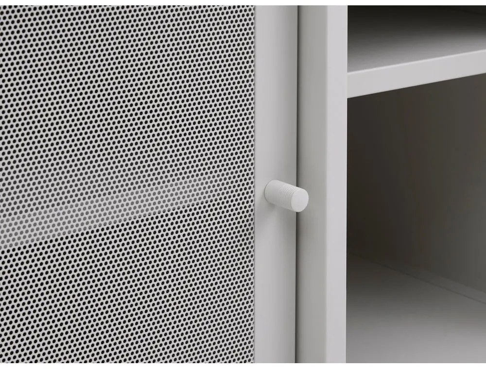 Comodă TV gri din metal 160x55x45 cm Veep – Unique Furniture